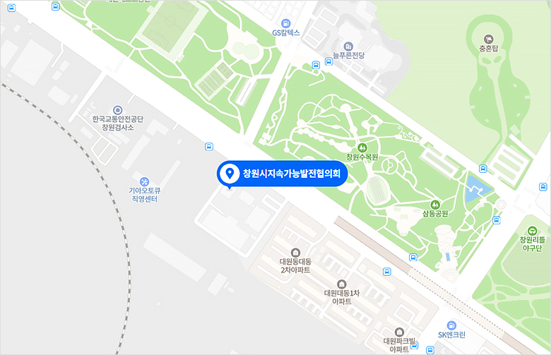 창원지속가능발전협의회-오시는길-지도
